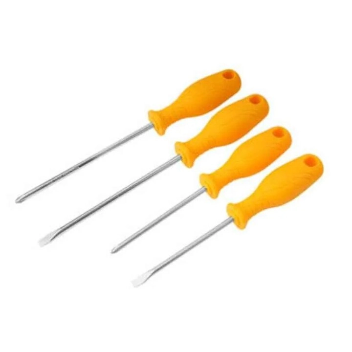 TOLSEN Magnetic Slotted and Phillips Screwdriver Set (4 Pcs)