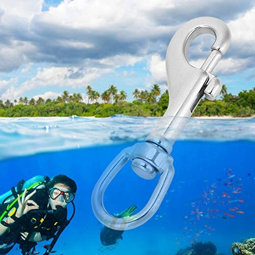 Wear-Resistant 316 Stainless Steel Diving Hook - 92mm Silver