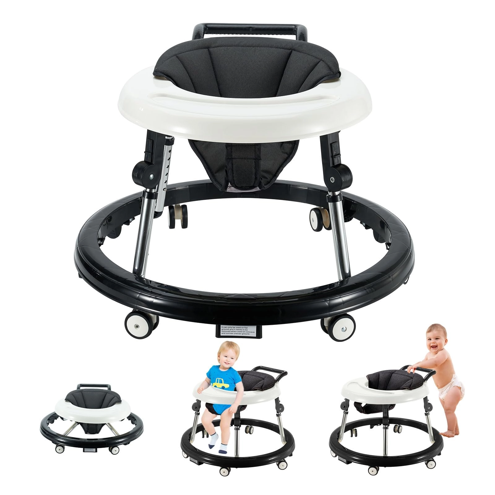 Baby Walker - Foldable 5-Position Height Adjustable