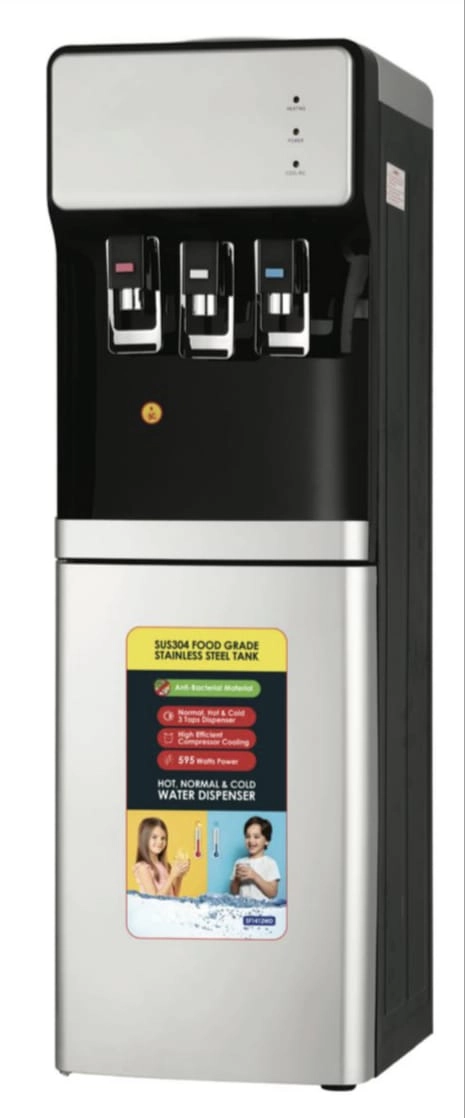 Veltric Top Loading Water Dispenser with Storage Cabinet - 3L cold 1L hot