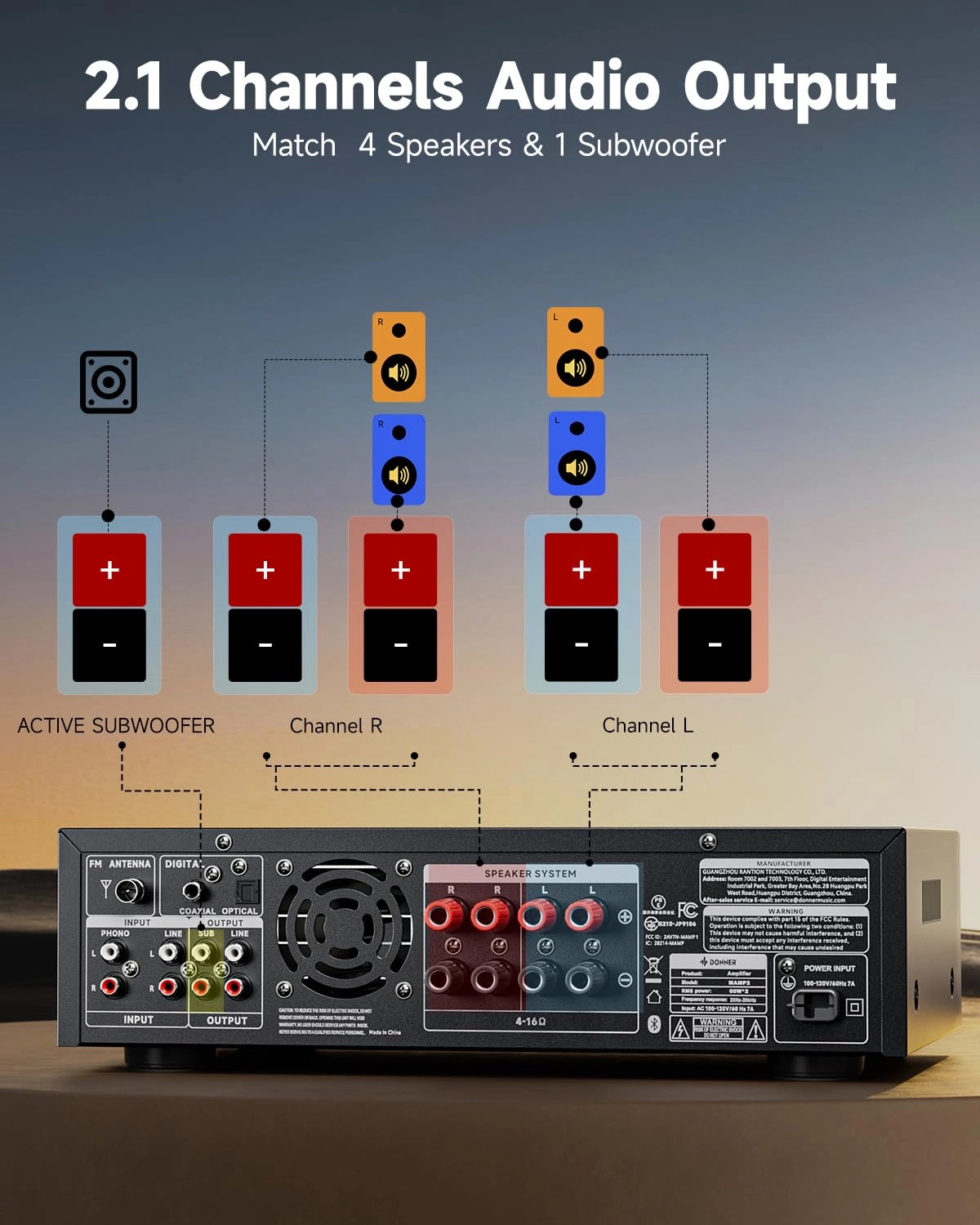 MAMP2 - 600W Peak 2 Channel Bluetooth 5.3