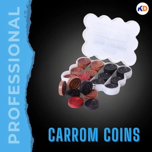 SISCAA Carrom Coin - 24 Coins Rosewood
