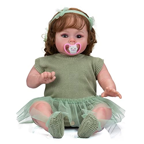 Sue-Sue Reborn Doll - 24 Inch (61 cm) hand-rooted fibre hair Blue Eyes