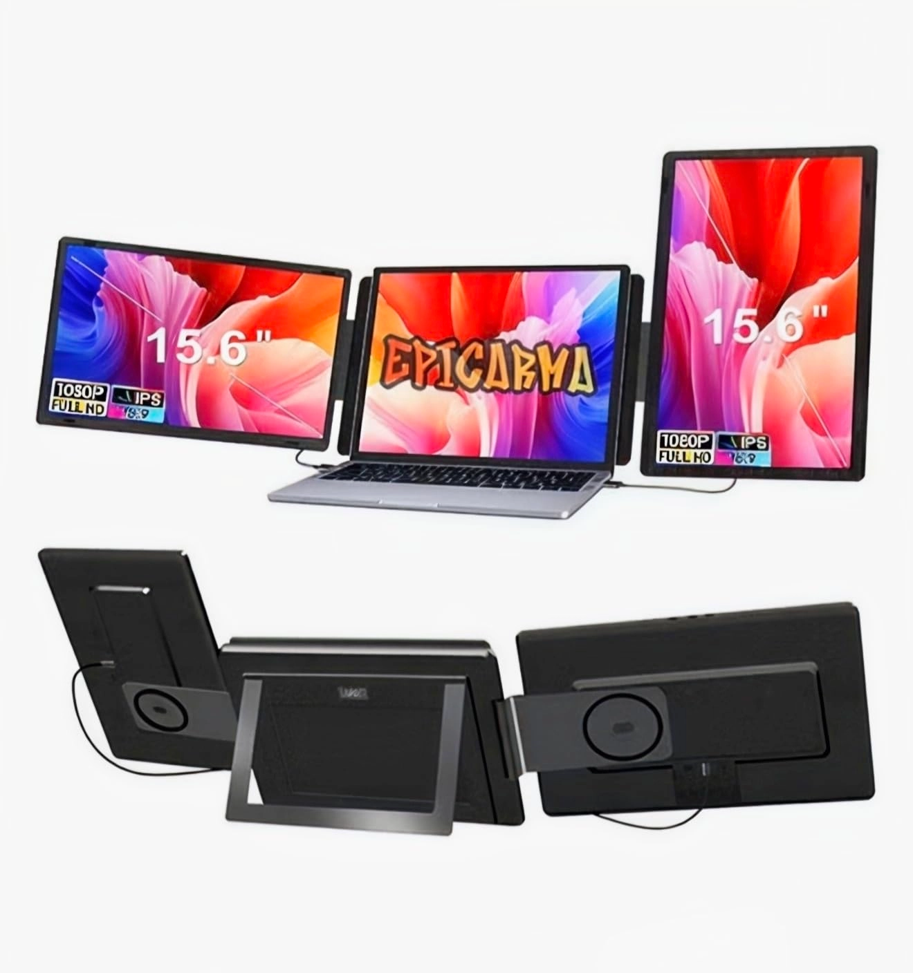 epicarma S9H - EA-PTMS9H-BK 15.6" FHD IPS Triple Monitor USB Type-C