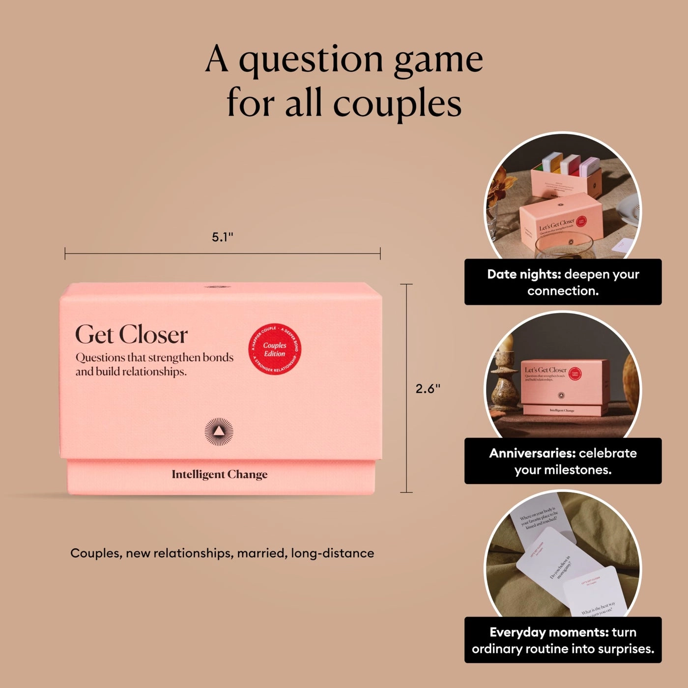 Let's Get Closer: Couple's Edition - Conversation Cards 100 Icebreaker Cards