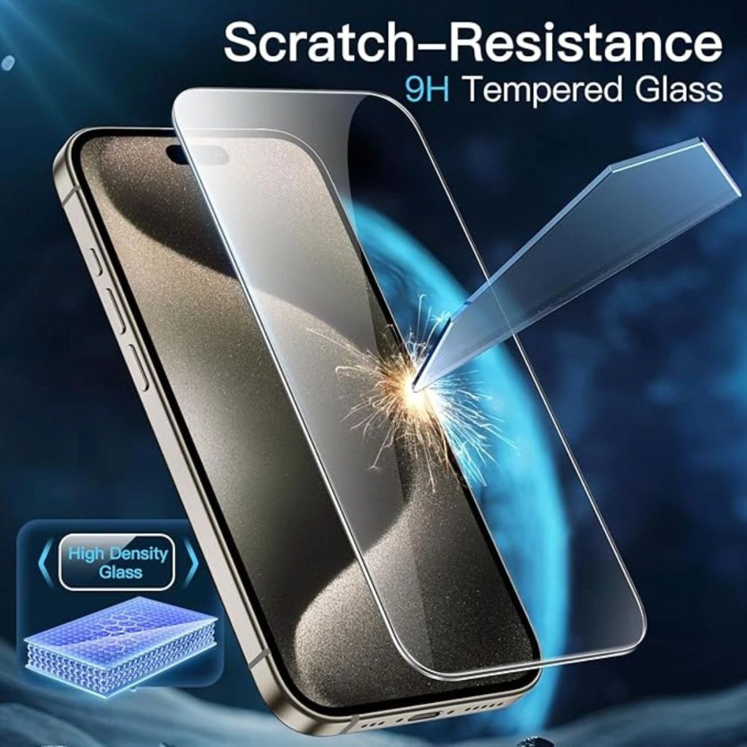 Clear Tempered Glass Screen Protector for iPhone 16