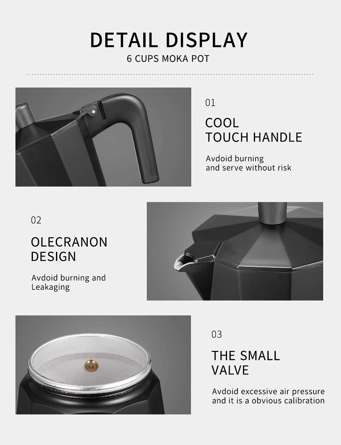 Moka - 6 Cups Gas or Electric