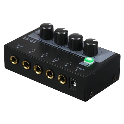 Headphone Amplifier Mixer - 4 Channels Mono/Stereo