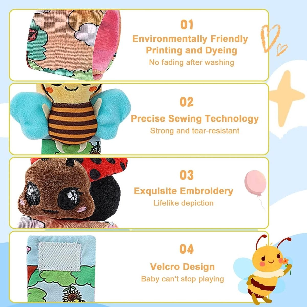 Wrist Rattle & Foot Finder Socks - 1+ Animal designs