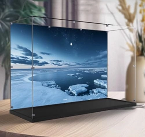 Acrylic Display Box for Lego 10335 Endurance Expedition Ship - 86x31x51 cm Dustproof Painted Background