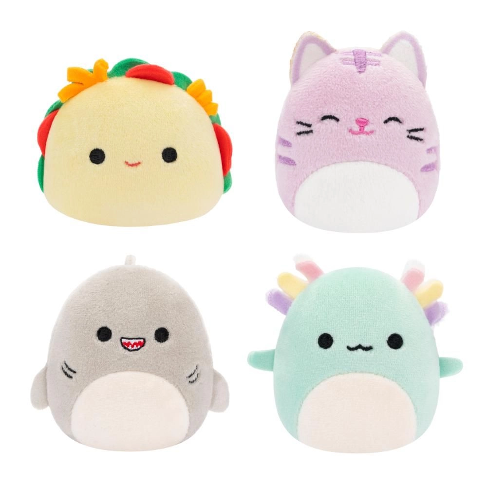 Squishmallows Micromallows Irina + Micromallows Tabitha + Micromallows Gordon + Micromallows Tex - 2.5-Inch