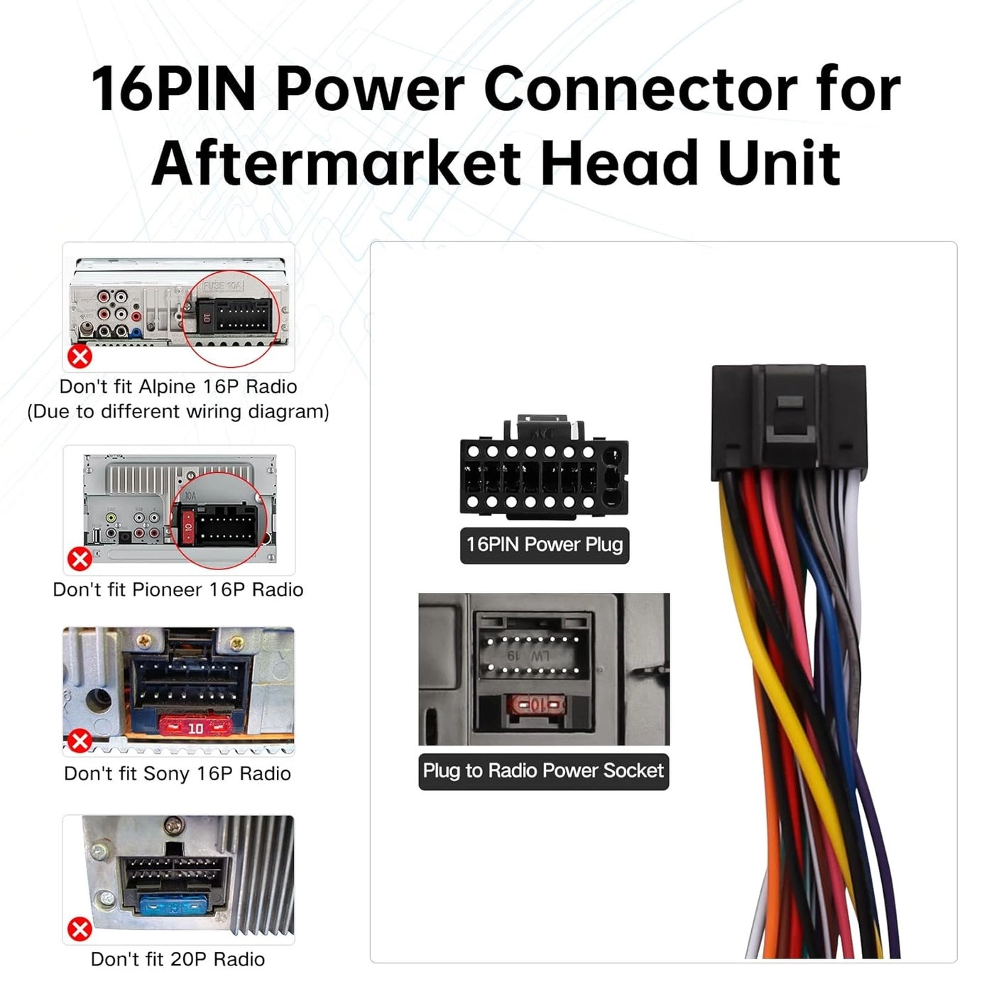 Car Stereo Wiring Harness