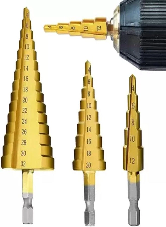 Step Cone Drill - HSS Steel Titanium 4-32mm