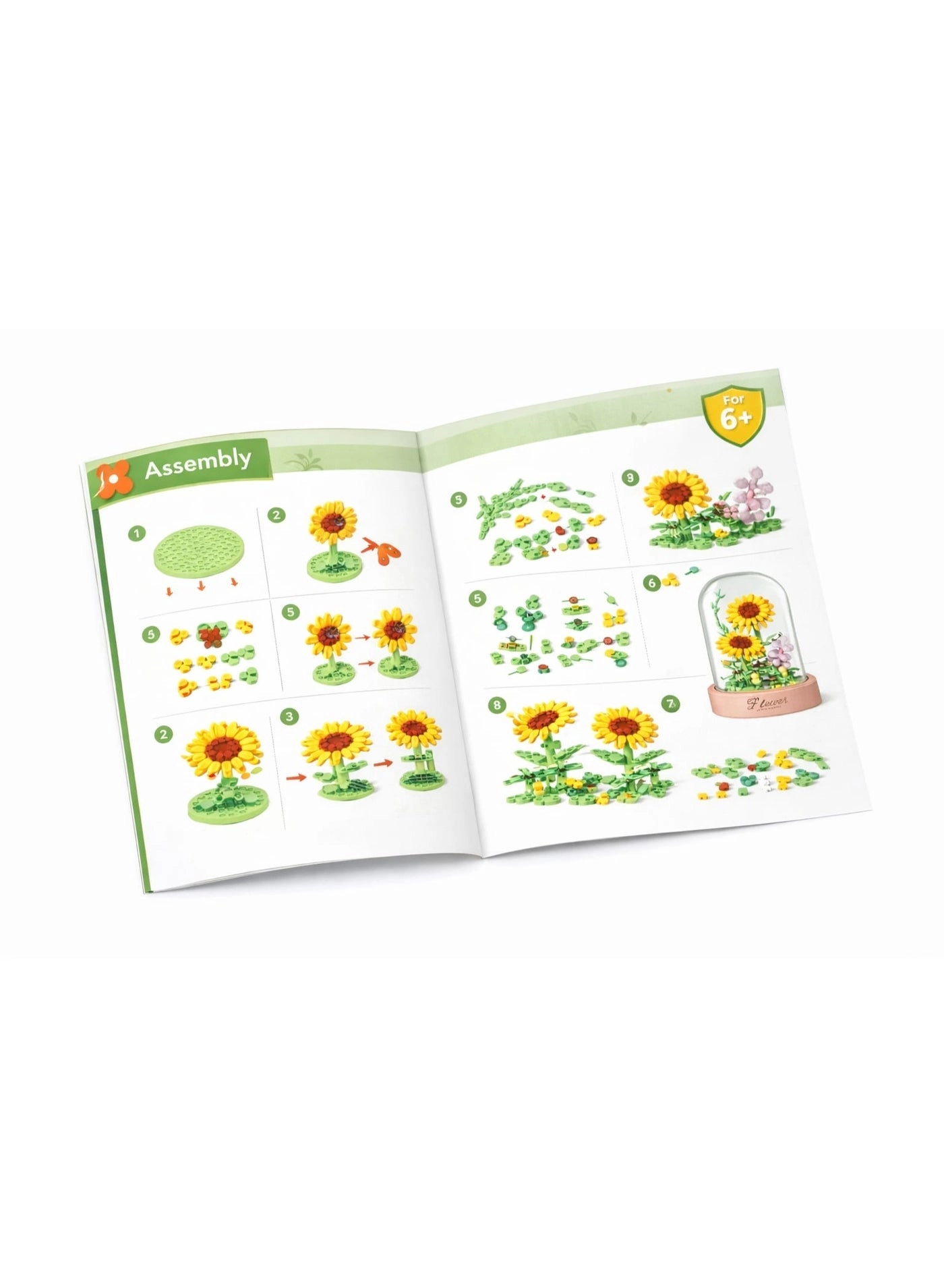 Sunflower Building Block Flower Dome Set - 227 pcs