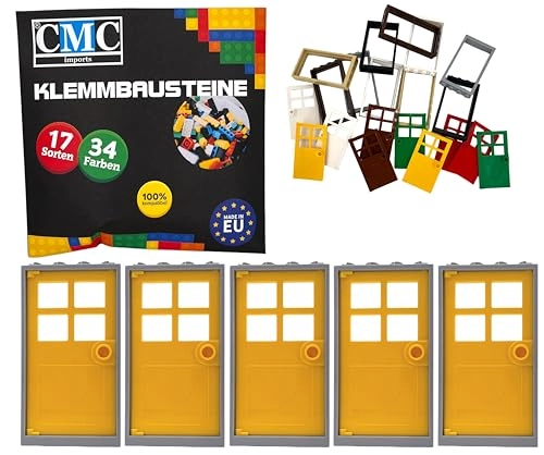 Door Frame - Beige 5 pcs + Door Leaf - Green