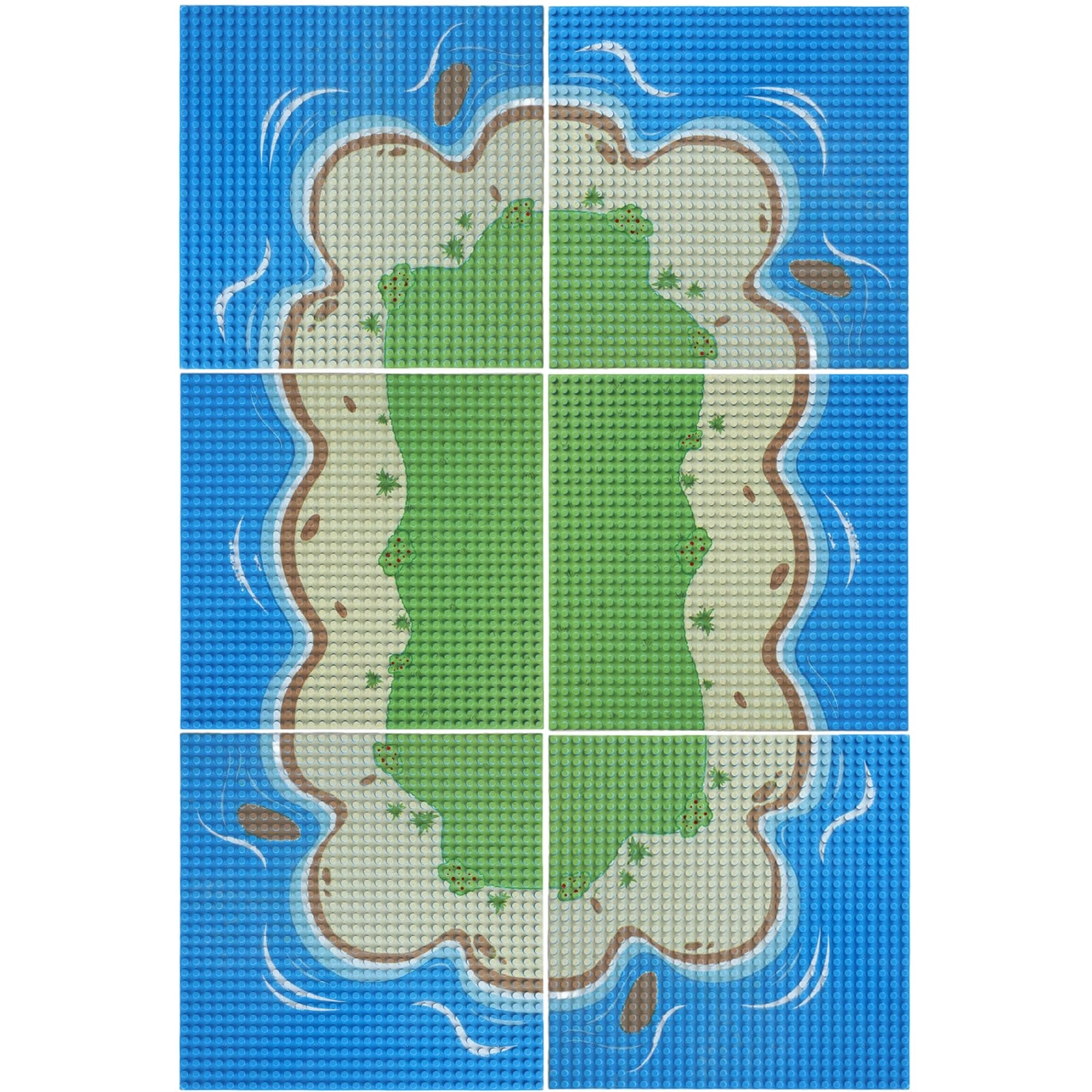 HUIZDQ Island Baseplate - 6pcs