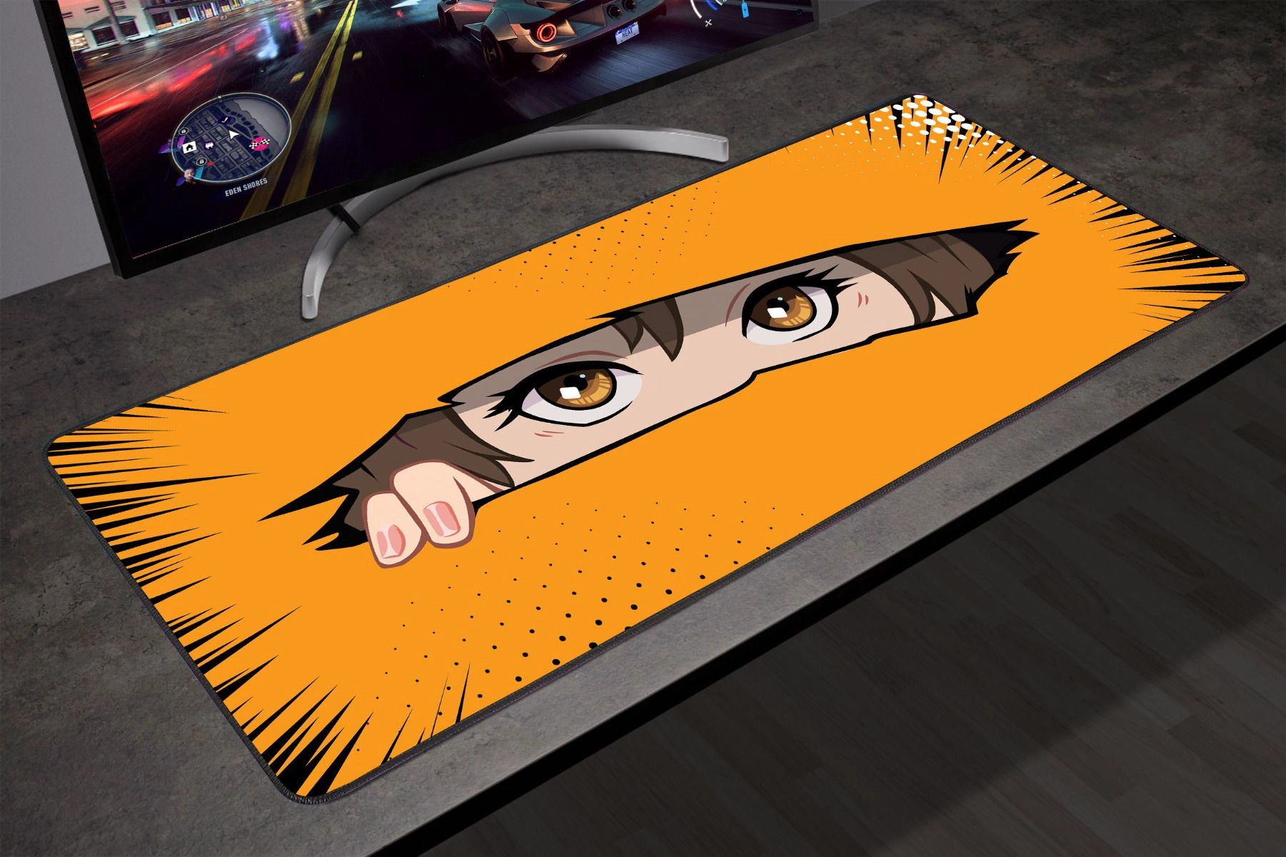 Graffiti Polyester Gaming Mouse Pad - 80x30 cm