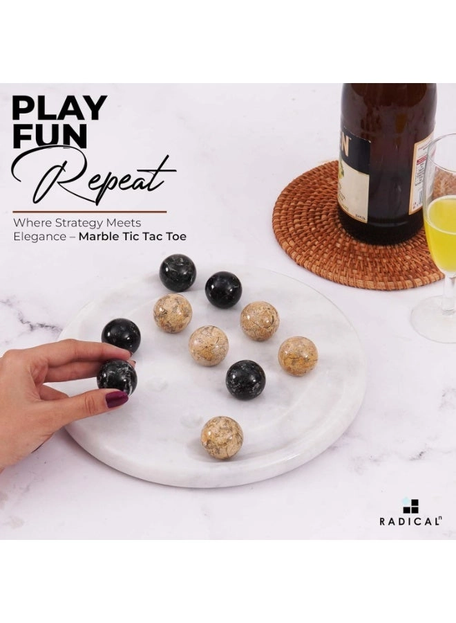 tic_tac_toe - Marble Handmade Red and Coral