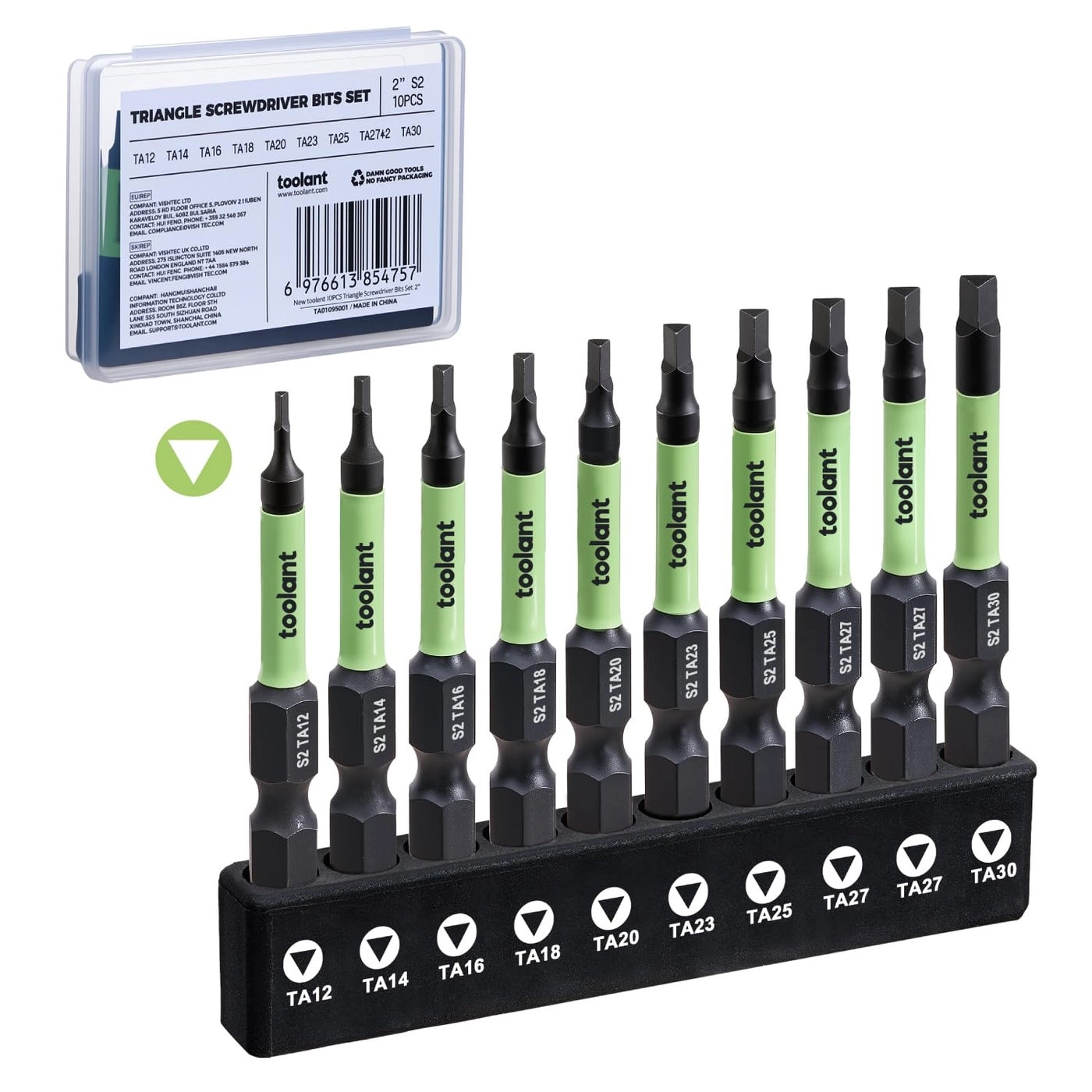 toolant Triangle Screwdriver Set - S2 Steel 1/4 Hex-Shank