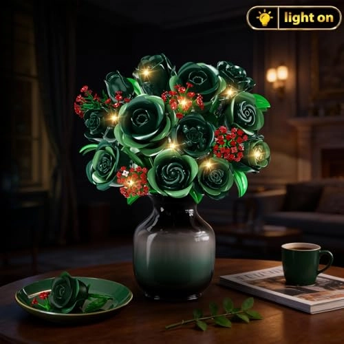 Bouquet Building - Green Rose 523 pcs