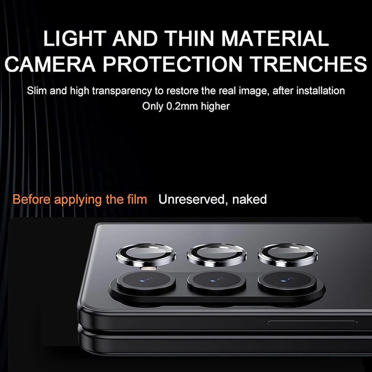 Clear Camera Lens Protector for Samsung Galaxy Z Fold 6