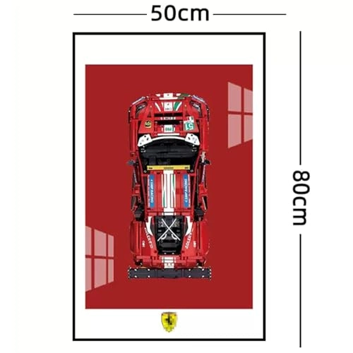 Display Wall Mount - Acrylic Aluminium for LEGO 42125 Ferrarri 48-8 G-TE
