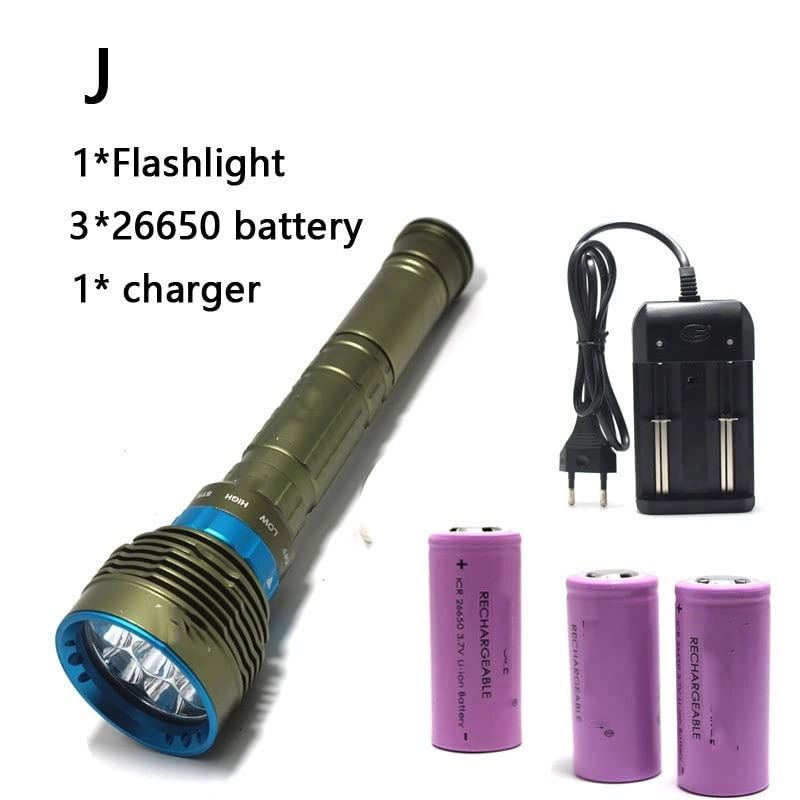 Diving Torch - 7x L2 LED 8000 Lumens 200M