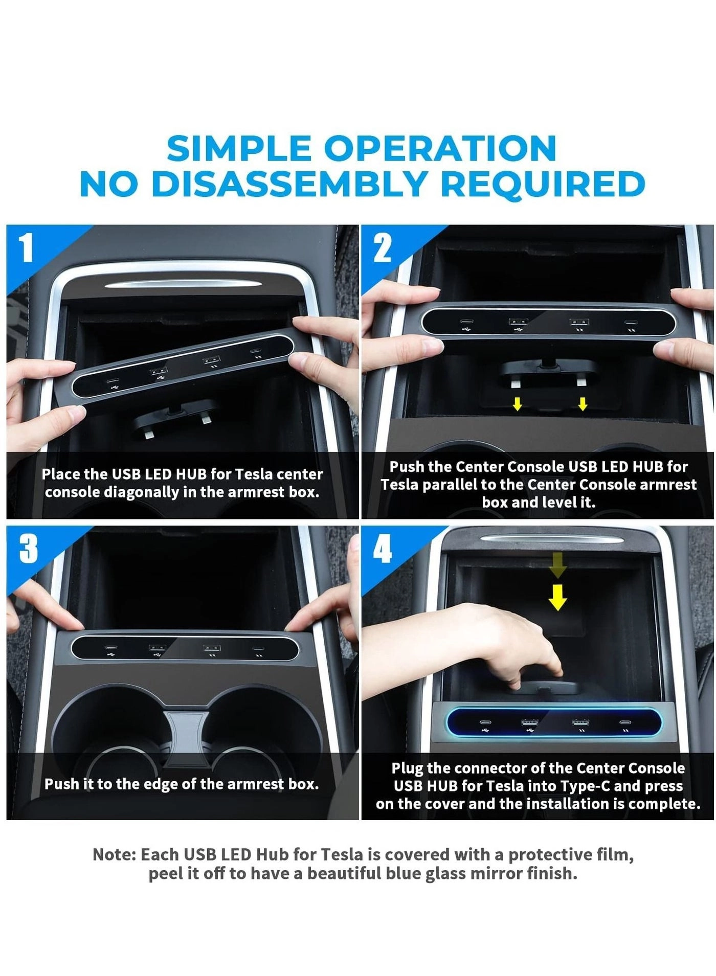 Docking Station - 2 Type C Tesla Model 3 / Y 2021-2022