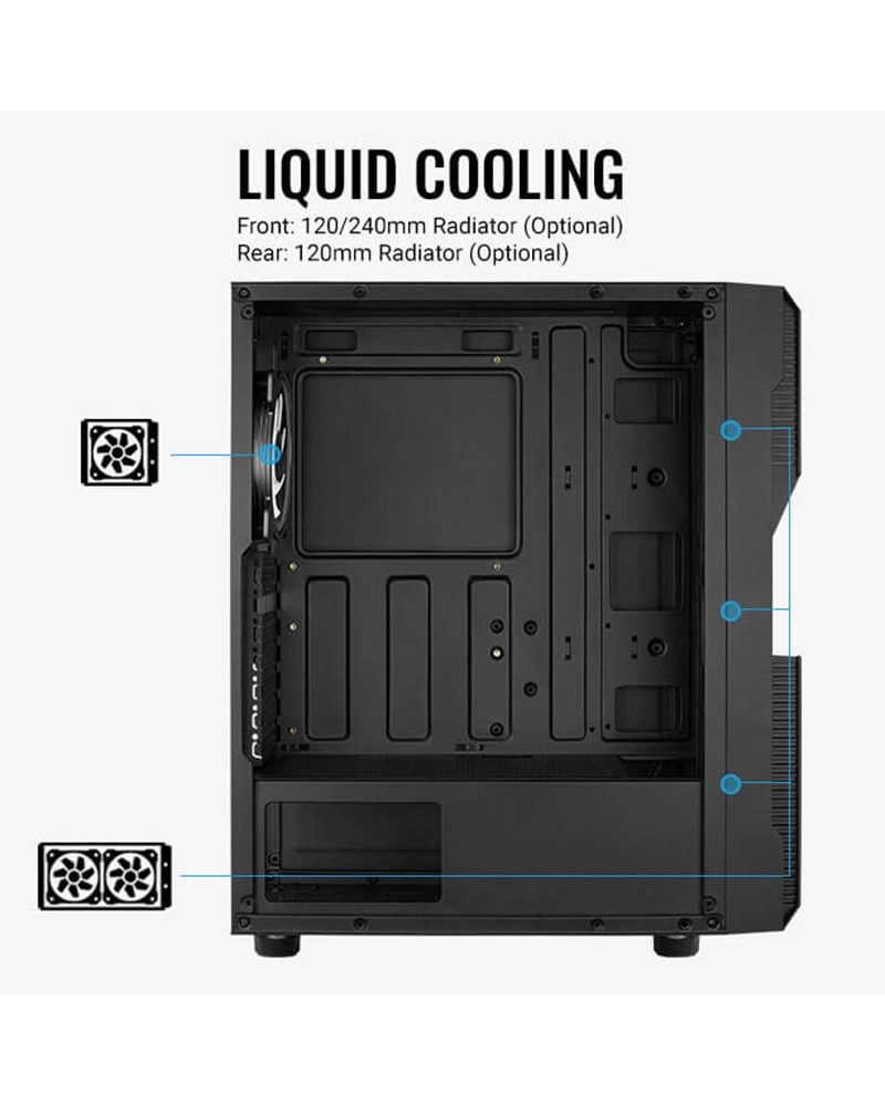 Menace Saturn - full tempered glass side panel