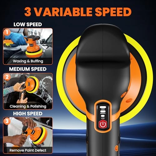 Cordless Buffer Polisher - 20V 6-Inch 3-Speed