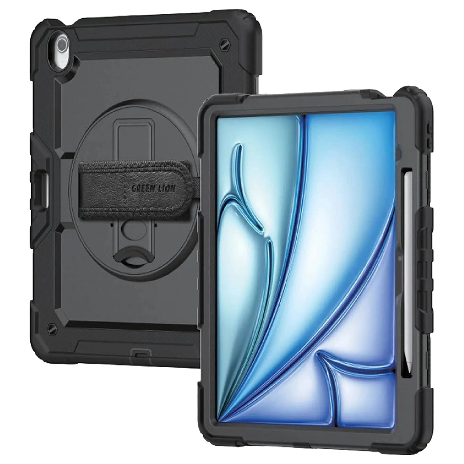 GREEN LION 360° Swivel Foldable Stand Case with Pencil Holder for iPad Air 13-inch