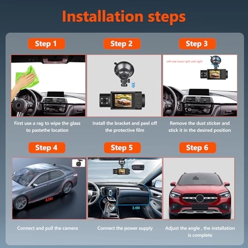 3 Channel Dash Cam - 1296p