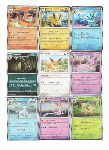 Pokmon Prismatic Evolutions Eevee 9pcs