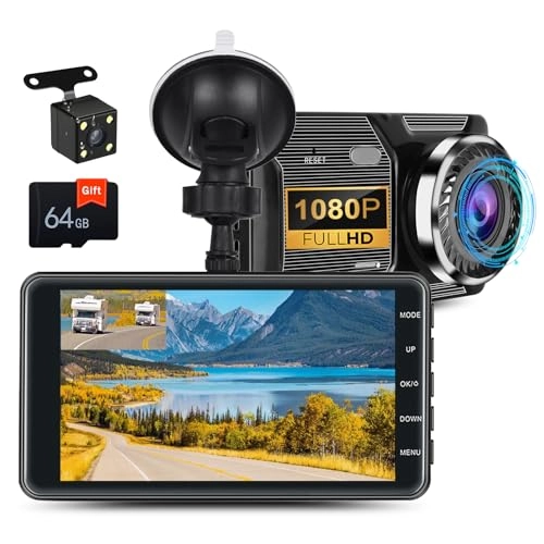 Dash Cam Front and Rear - 1080P 30FPS