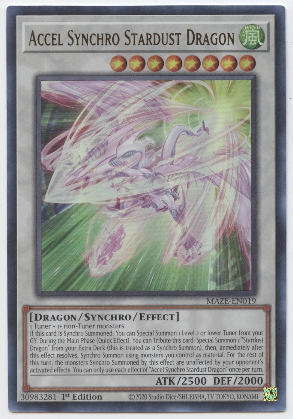 Yu-Gi-Oh! Maze of Memories Stardust Dragon MAZE-EN019