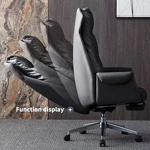Desk Chair - PU Leather Brown High Back