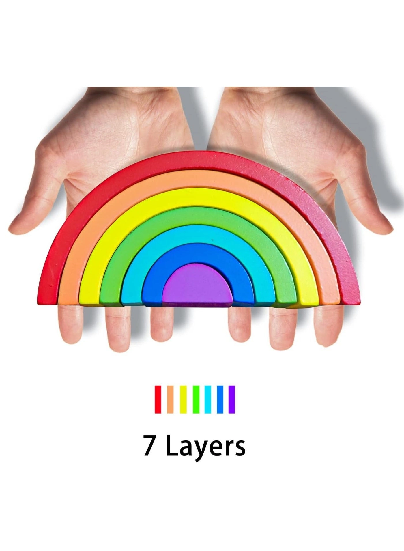 Rainbow Stacking Blocks - 3-10 years