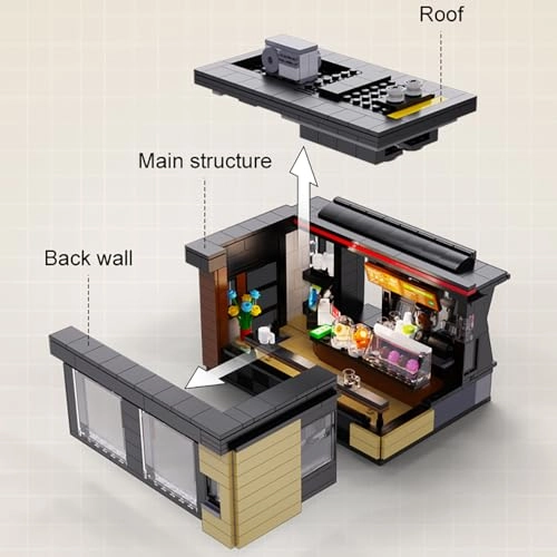Japanese Coffee House (C66005W) - With Lights MOC Construction