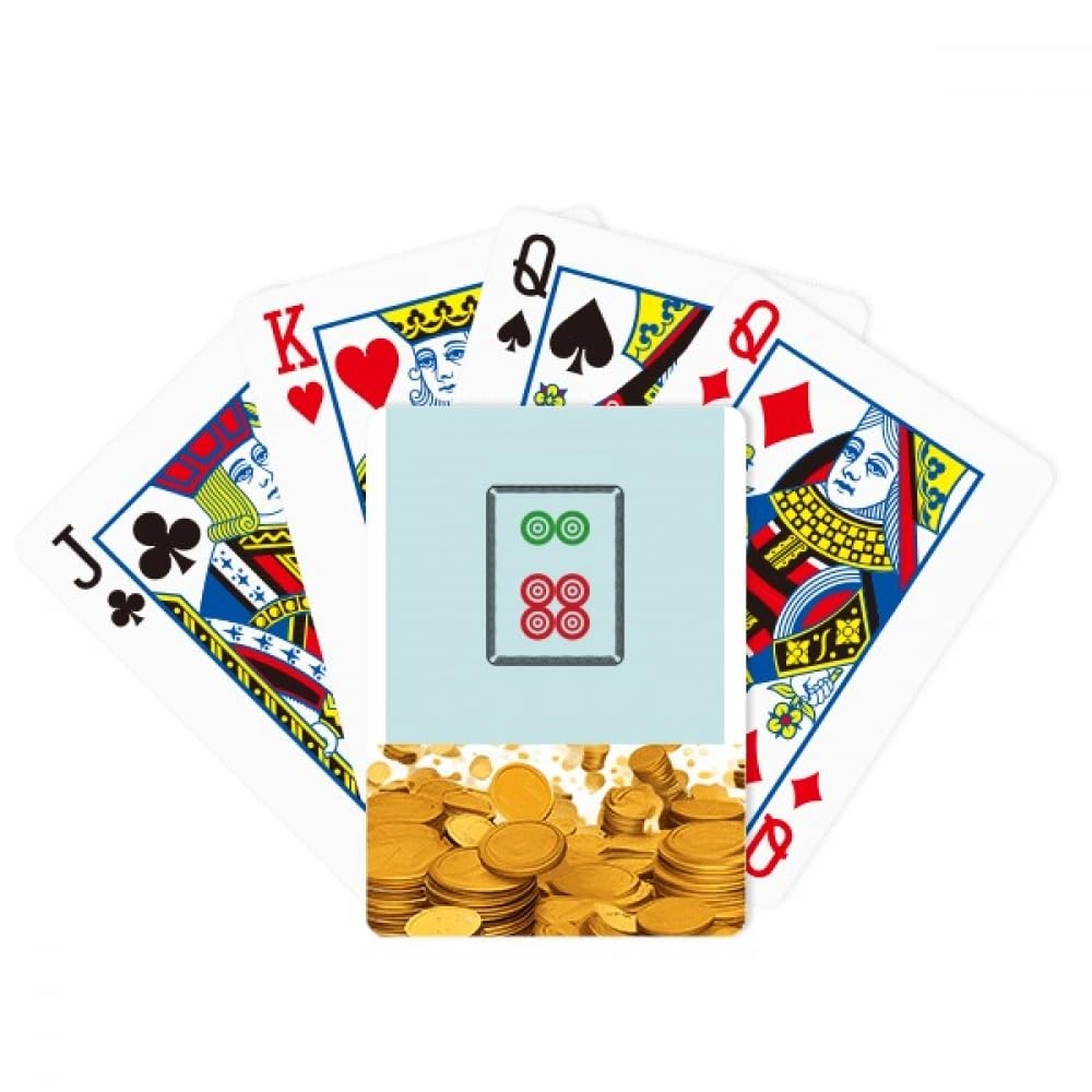 no/no Wind North - Mahjong Tiles Pattern Gold Playing Card