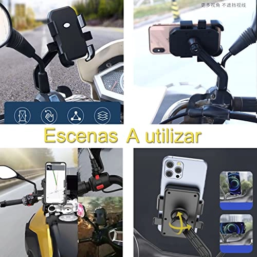 Mobile Phone Holder - 2 IN 1 Handlebar and Rearview 360º rotation