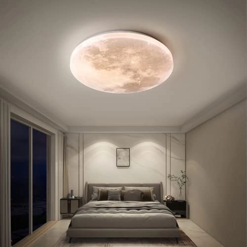 LED Moon Ceiling Light - white light warm light 3 colors