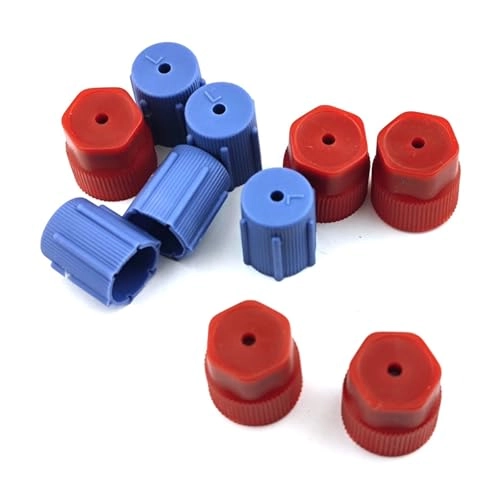R134a Air Conditioning Charging Port Caps - 10 Pcs 13mm and 16mm High and Low Side