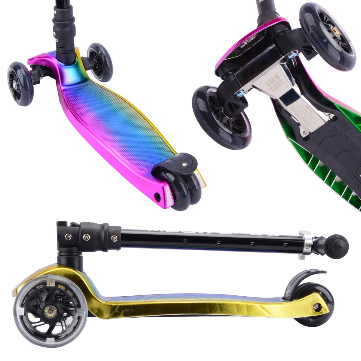 Teeny 3-Wheel Kick Scooter – LED Foldable