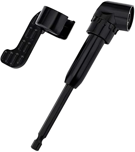 105 Degree Right Angle Drill Adapter - Black 1/4" Hex