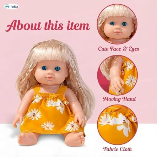 Beautiful Girl Doll - 17 cm Silicone White Dress