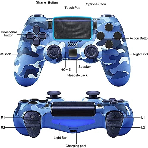 Wireless Game Controller - Camo Blue PS4