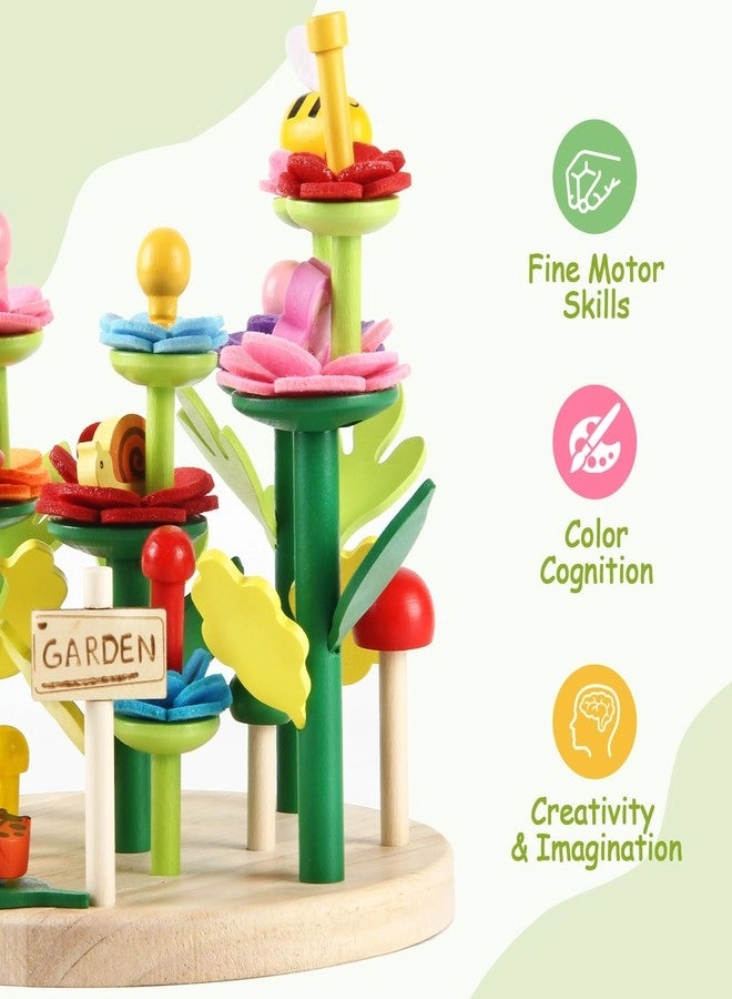 Wooden Flower Garden - 51 pcs