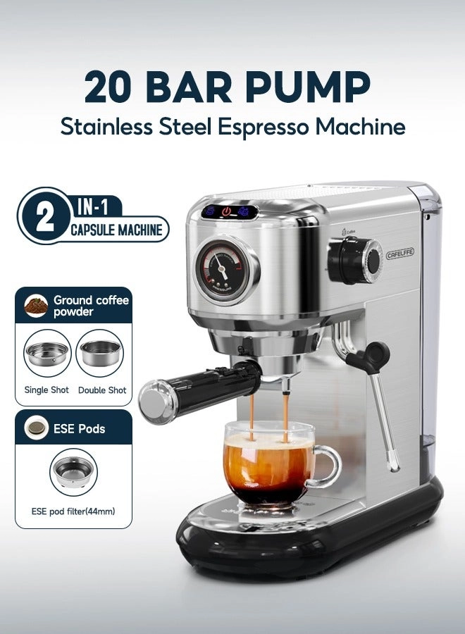 Cafelffe Espresso Coffee Machine & Milk ST-695