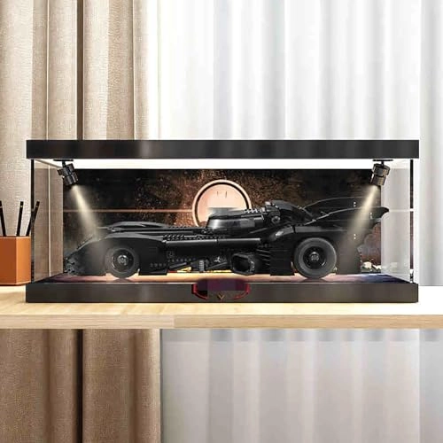 Acrylic Display Case - 42 x 40 x 34 cm Ceiling light + background