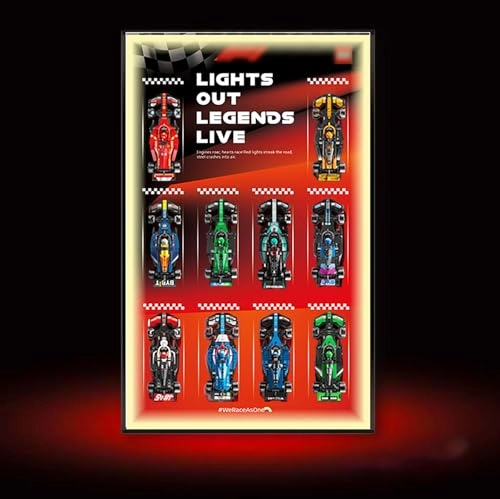 Display Wall Plaque - Magnetic 50 x 80 cm With light-c